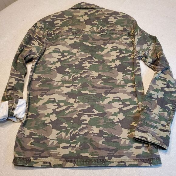 Lazer Camouflage Button Up Military Style Shirt Size S - Picture 10 of 12